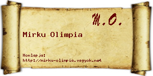 Mirku Olimpia névjegykártya